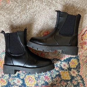 Black Chunky Ankle Boots